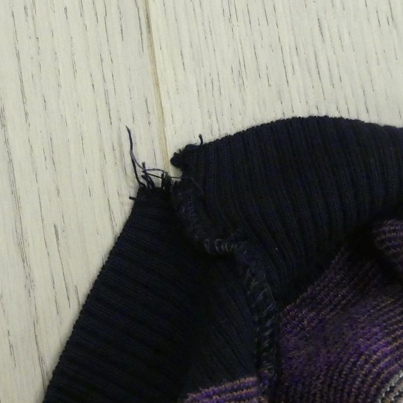 Pronto Uomo Made In Italy Black With Colourful Diamonds Large Cardigan Sweater - Picture 4 of 7